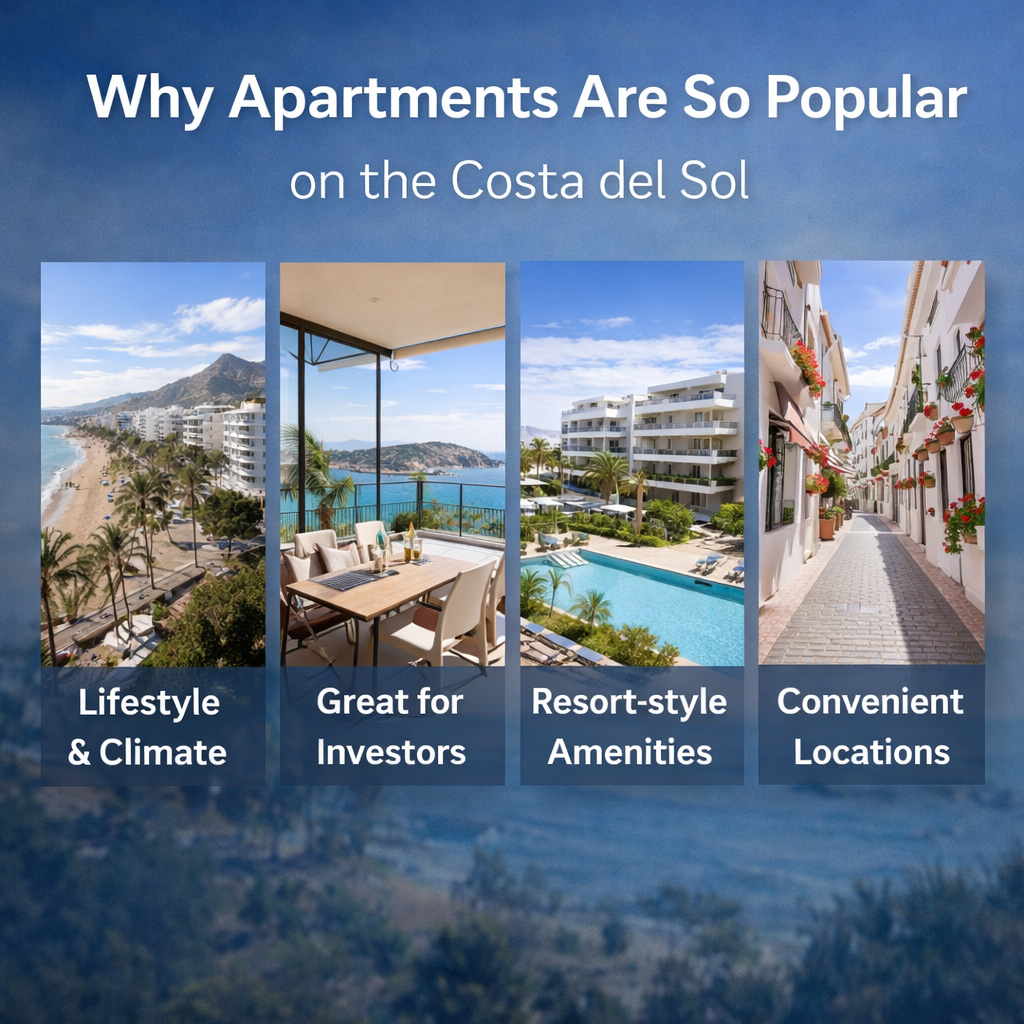why apartments are popular Costa del Sol lifestyle investment amenities location