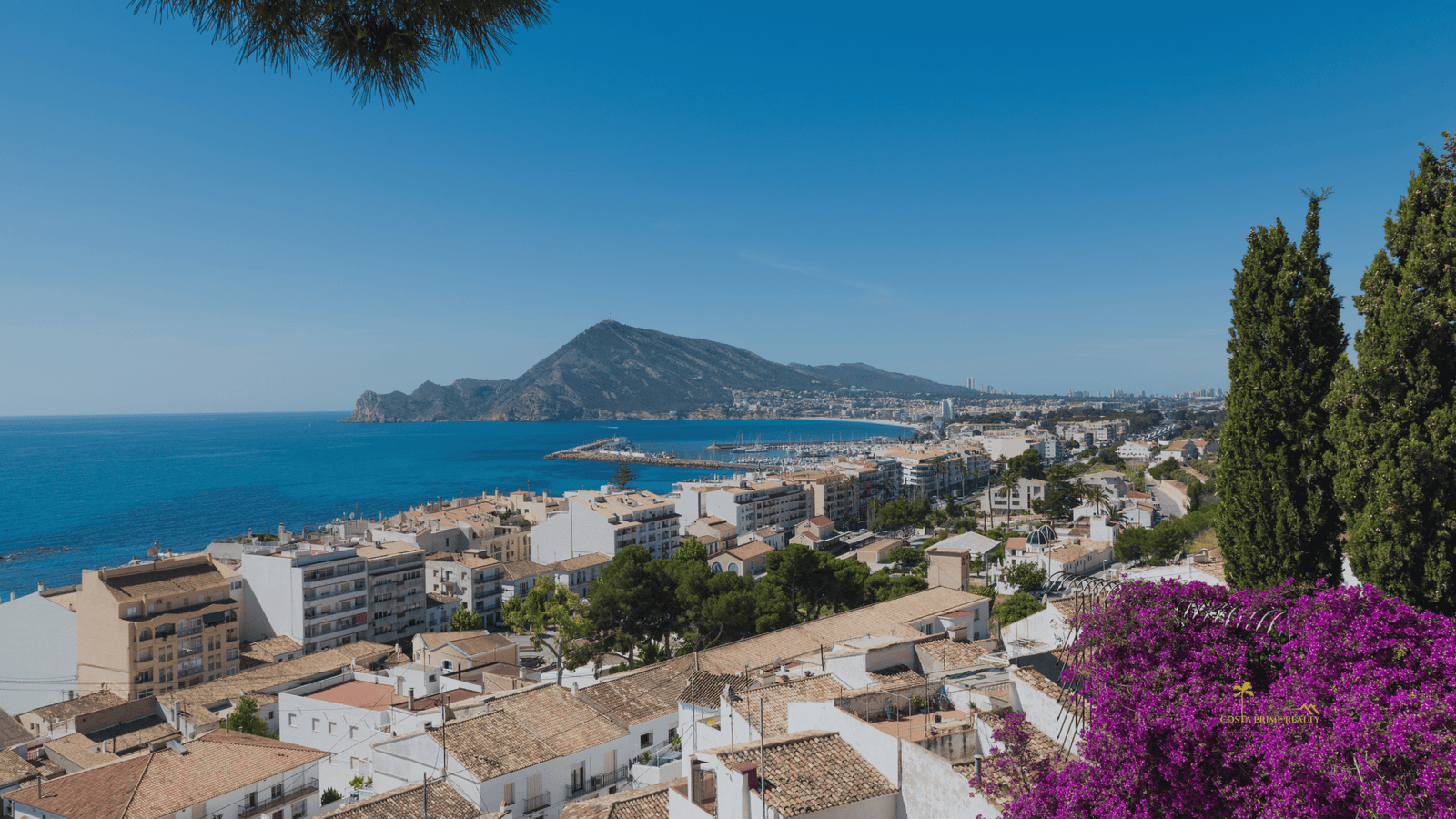 Altea coastline and Mediterranean views on Costa Blanca Alicante Spain