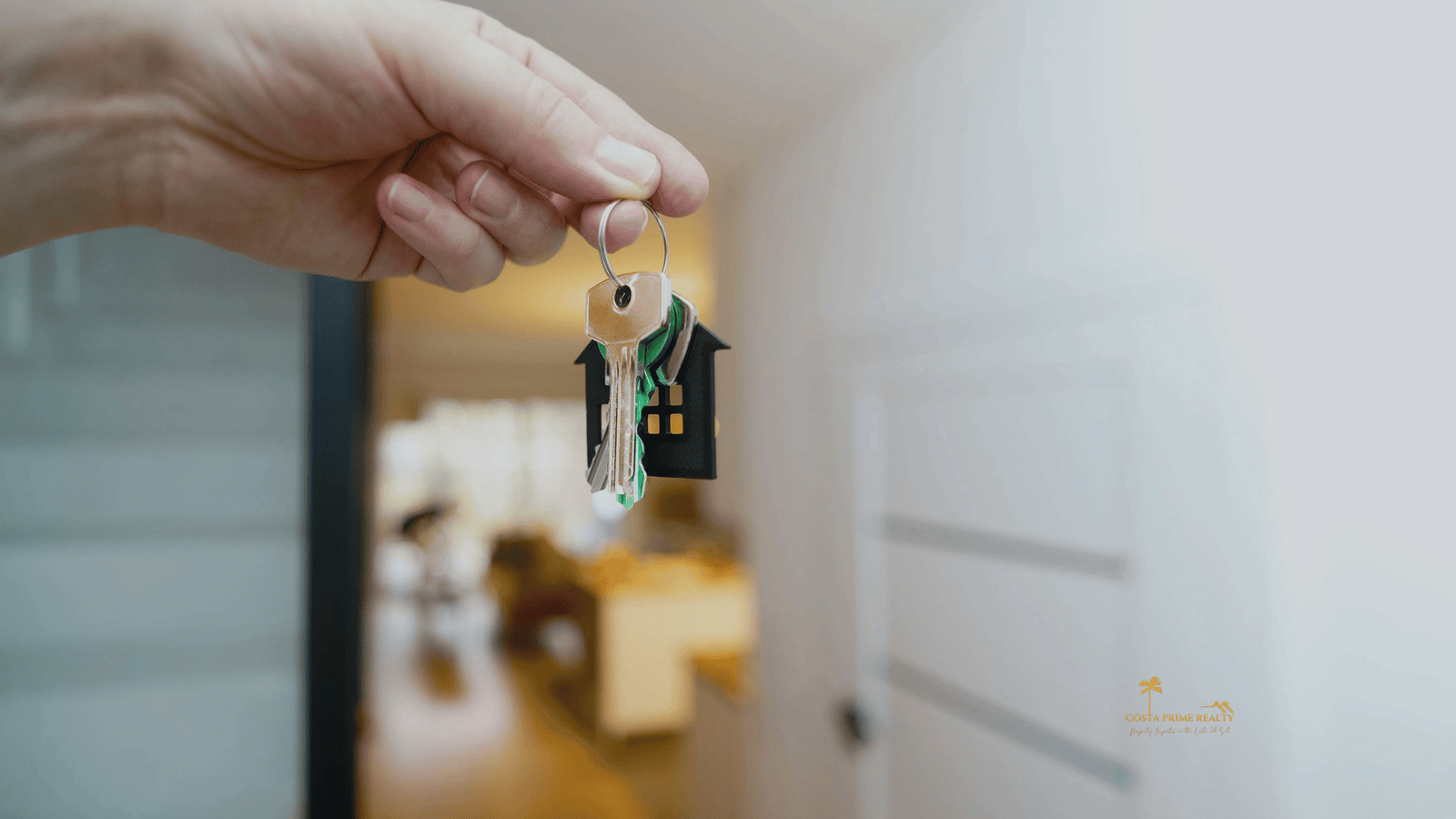 Receiving house keys after buying property in Spain