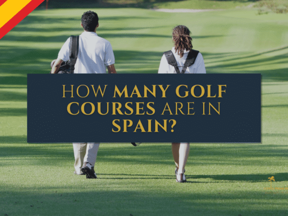 How many golf courses are in Spain golfers walking on Costa del Sol golf course