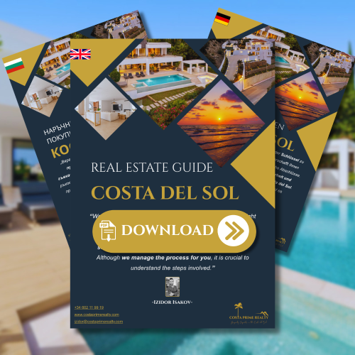 Costa del Sol real estate guide download banner available in English, German and Bulgarian